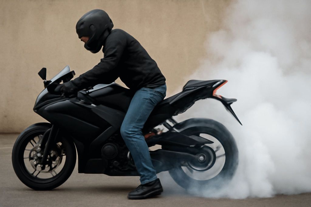 how to do a burnout on bike