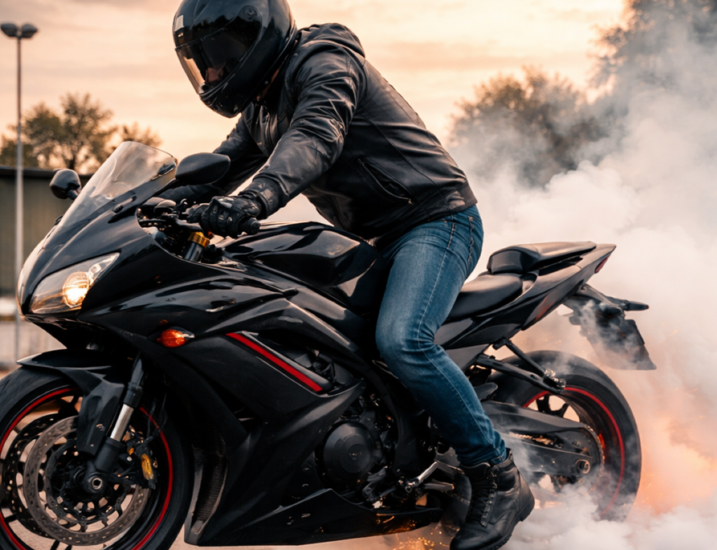 how to do a burnout on bike