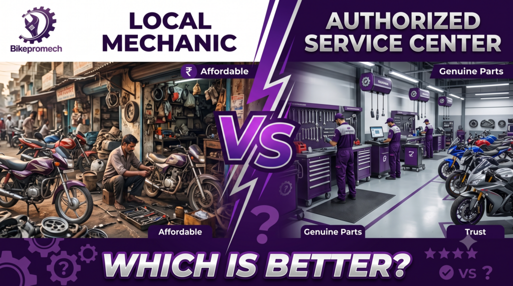 Local MechLocal Mechanic vs Authorized Service Center for Bikes Which Is Betteranic vs Authorized Service Center for Bikes Which Is Better